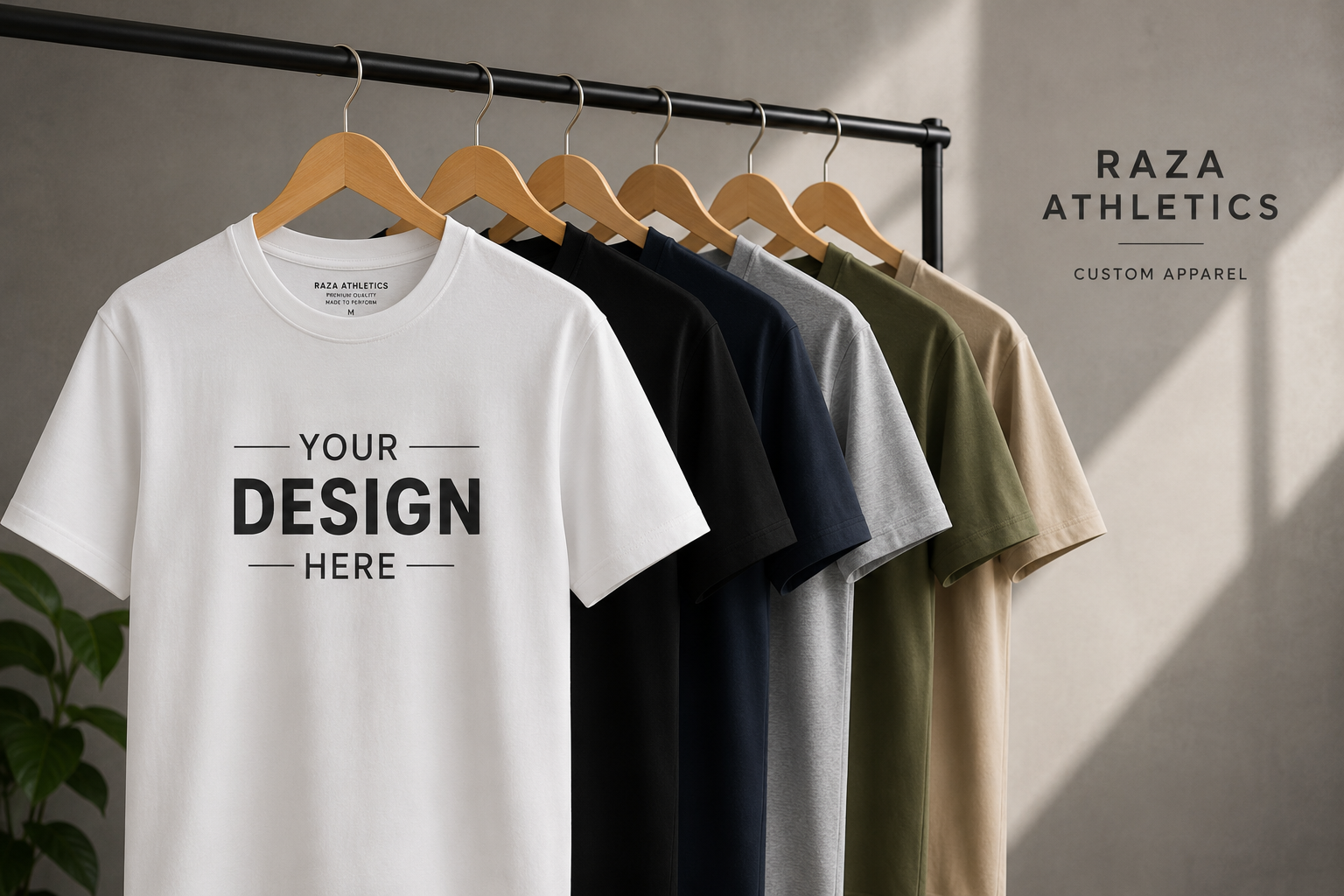 Custom Premium T-Shirt | Personalized Logo T-Shirts | Raza Athletics - Image 3