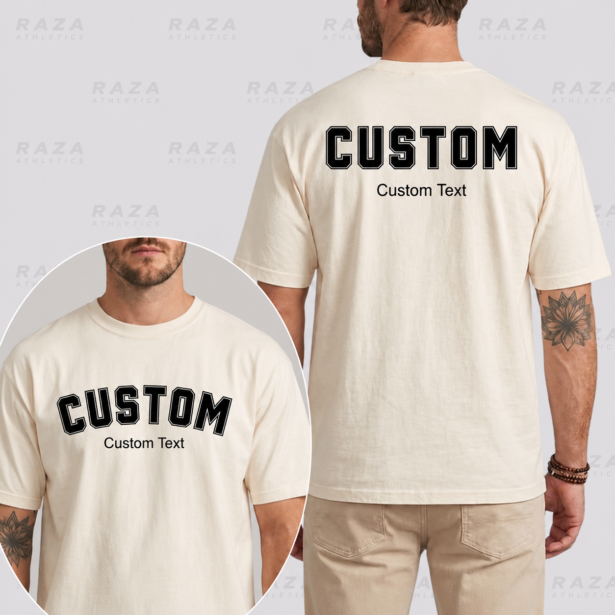 Custom Premium T-Shirt | Personalized Logo T-Shirts | Raza Athletics - Image 2